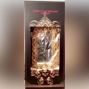 Christian Siriano 3D GOLD SKULL AND GARGOYLES ARCHED MIRROR Gothic HALLOWEEN